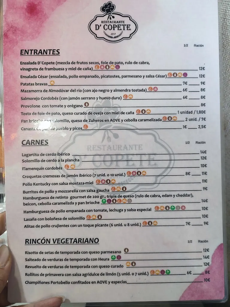 Menu_Restaurante D'Copete_Almodóvar del Río_image_1