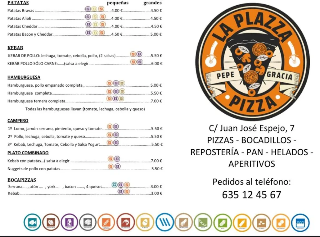 Menu_Pepe y Gracia Pizzeria la Plazza_Benamejí_image_1