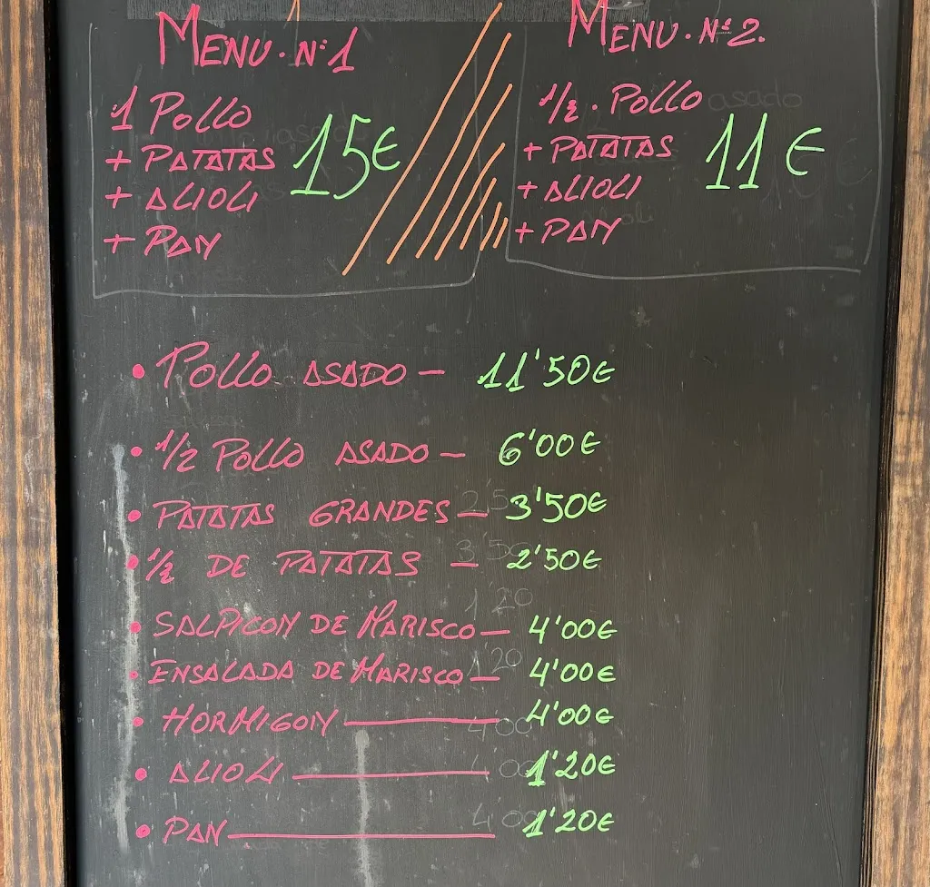 Menu_Asador de pollos Pinto_Benamejí_image_1