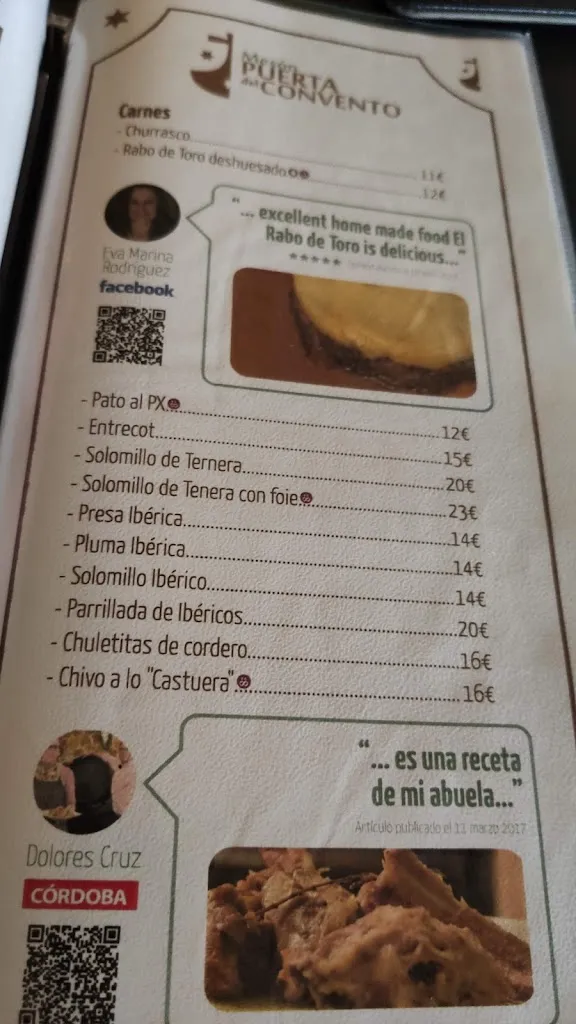 Menü_Mesón Puerta del Convento_Benamejí_Bild_4