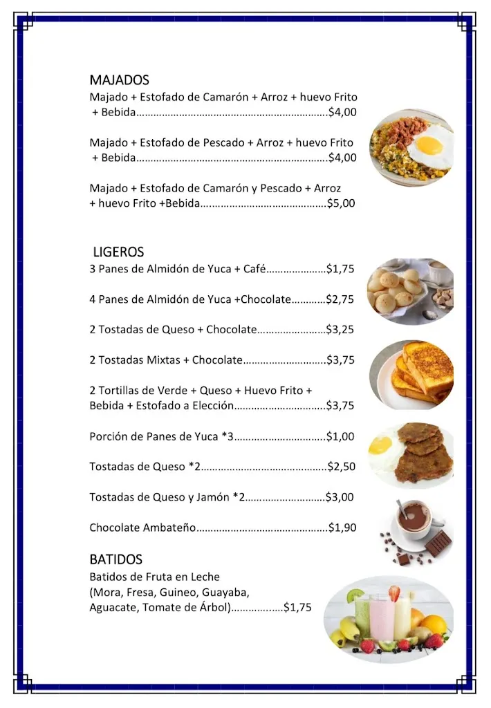 Menu_CEVICHERIA Y RESTAURANT ZONA MAR_Carcelén_immagine_1
