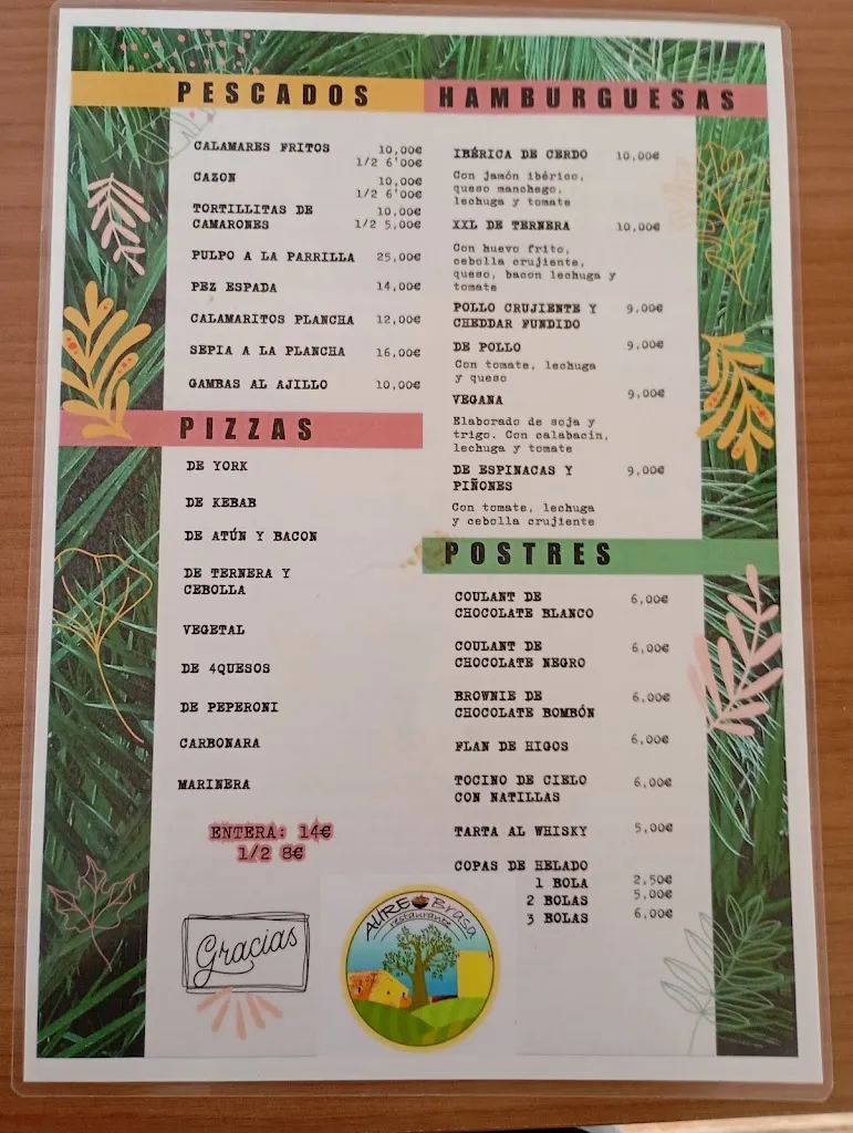 Menu_Bar Restaurante Alire Brasa_Castro del Río_image_2