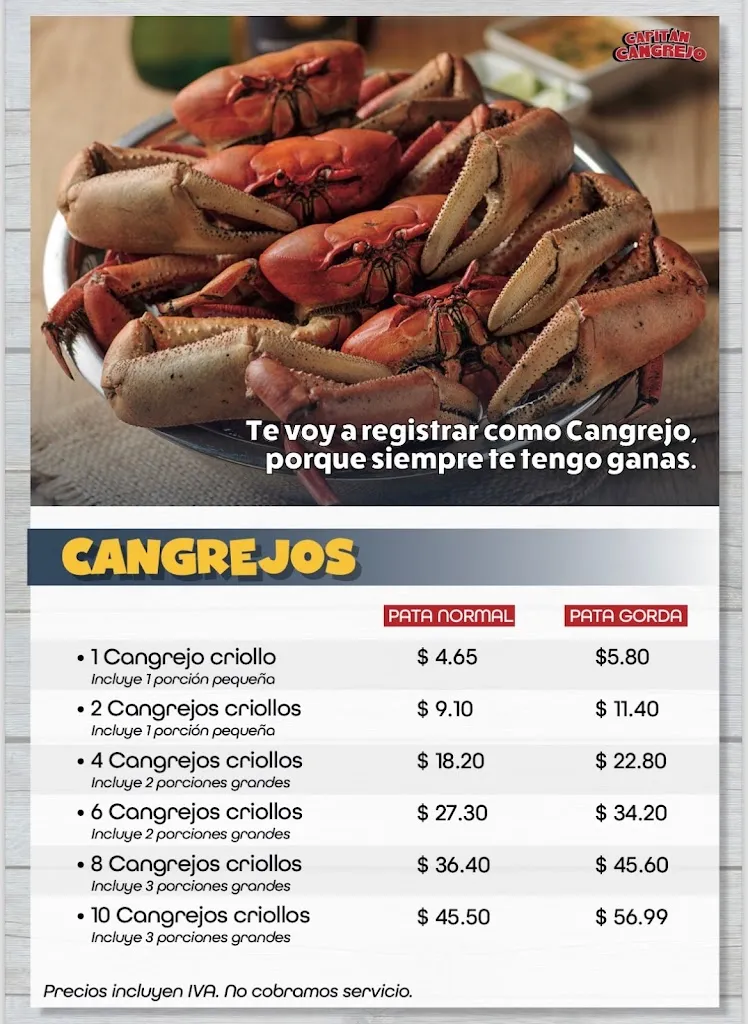 Menu_José el Capitán Cangrejo_Carcelén_image_2