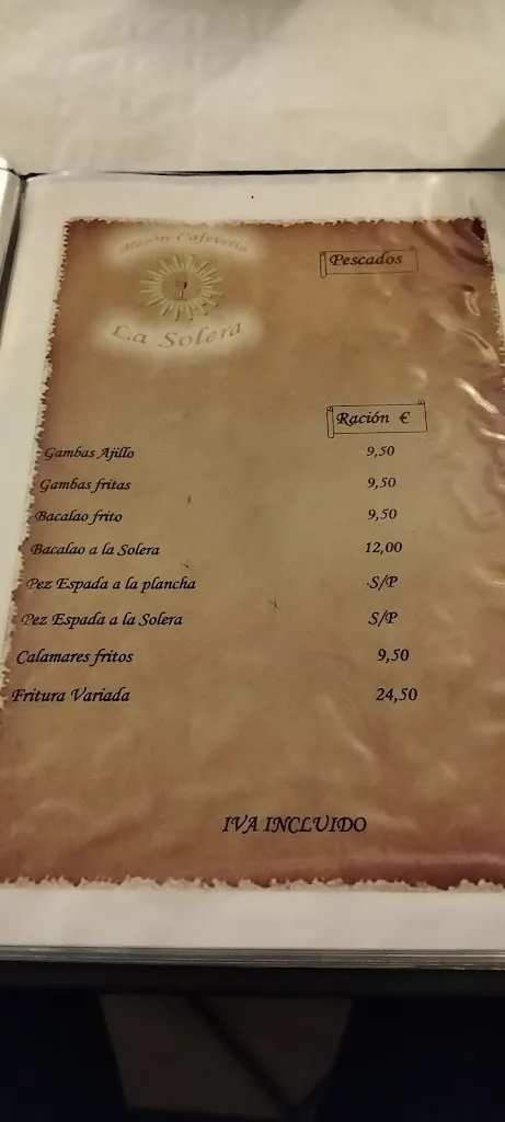 Menu_Mesón Cafetería La Solera_Castro del Río_image_3