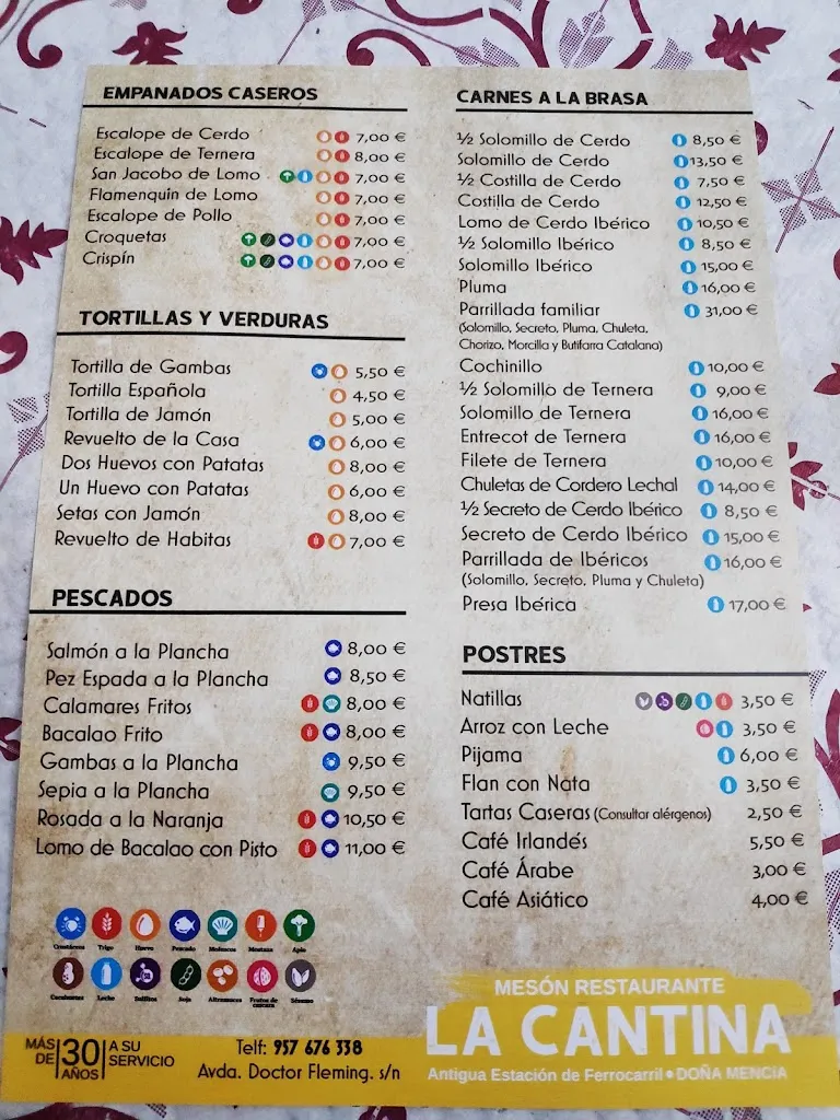 Menu_Mesón-Restaurante La Cantina_Doña Mencía_image_2