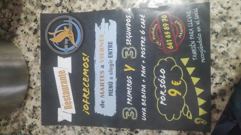 Menü_Bar-Restaurante La Paloma_Doña Mencía_Bild_4