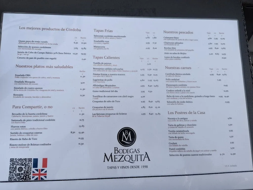Menu_Bodegas Mezquita_Córdoba_image_3