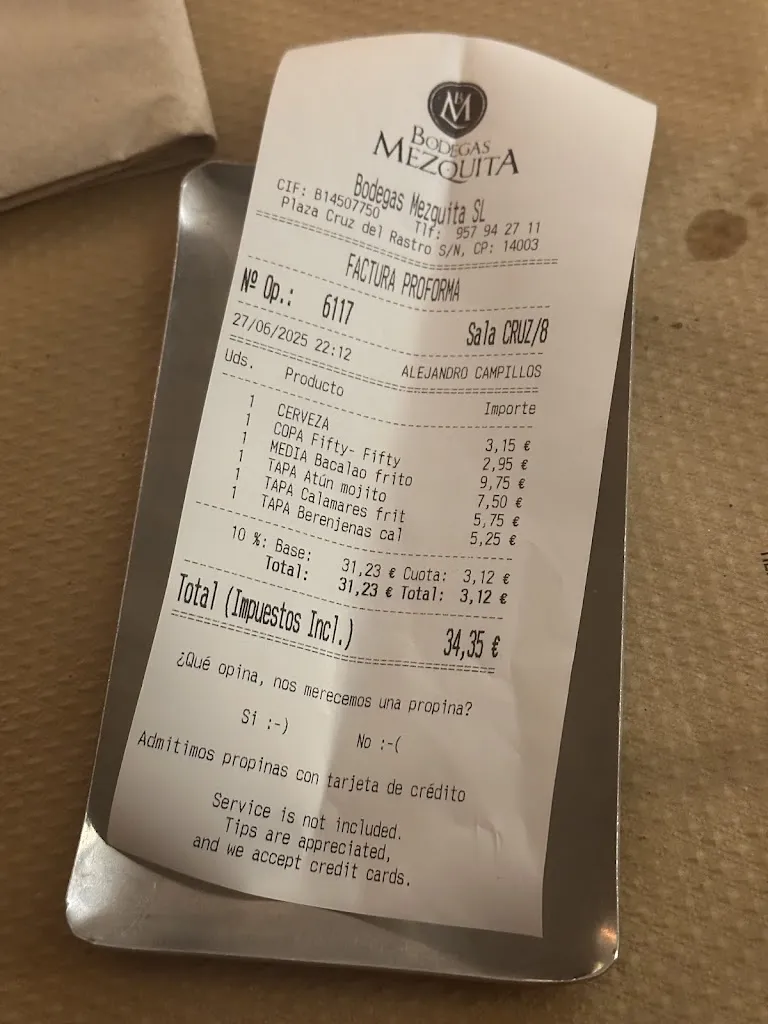 Cemre Kırım_Bodegas Mezquita_Córdoba_review