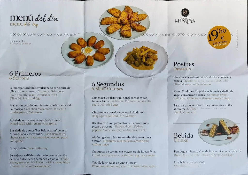 Menu_Bodegas Mezquita Céspedes_Córdoba_immagine_4