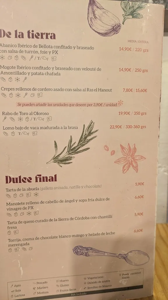 Menu_Taberna La Montillana_Córdoba_image_1