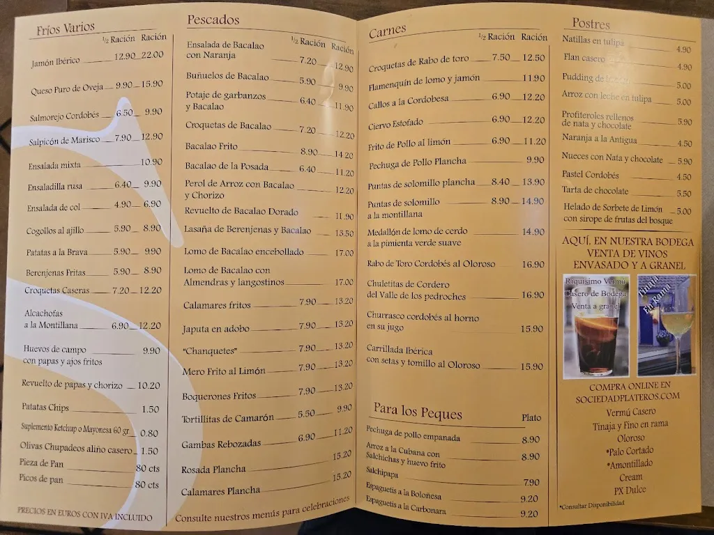 Menu_Restaurante Sociedad Plateros María Auxiliadora_Córdoba_immagine_1