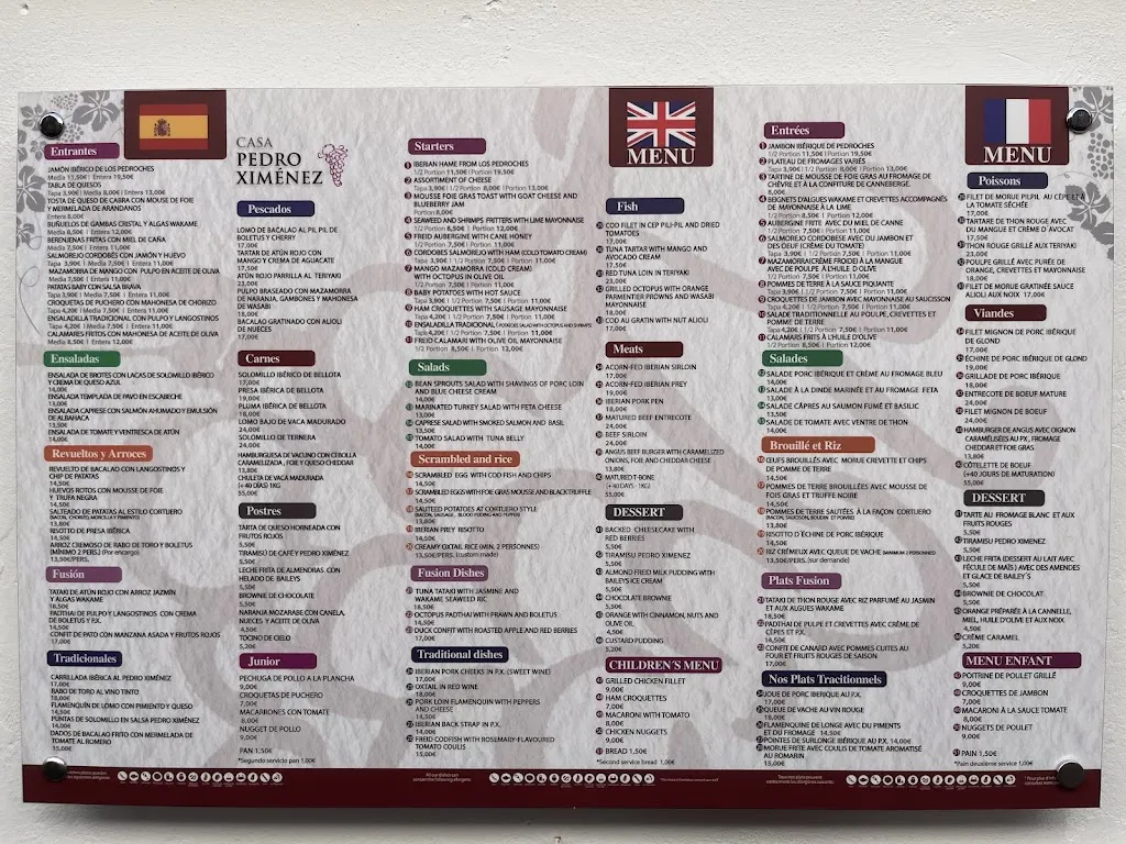 Menu_Casa Pedro Ximénez_Córdoba_immagine_2