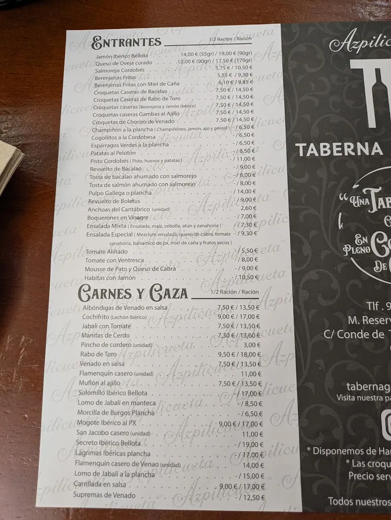 Menu_Taberna Góngora_Córdoba_image_2