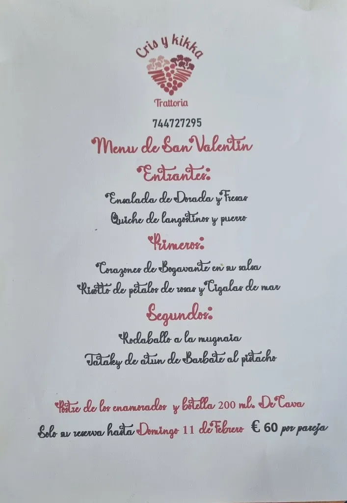 Menu_Cris y kikka Trattoria_Granjuela La_image_2