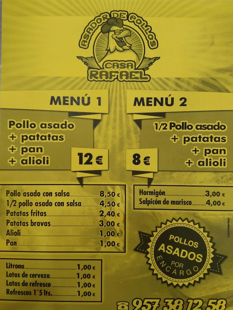 Menu_Asador de Pollos Casa Rafael_Fernán-Núñez_image_1