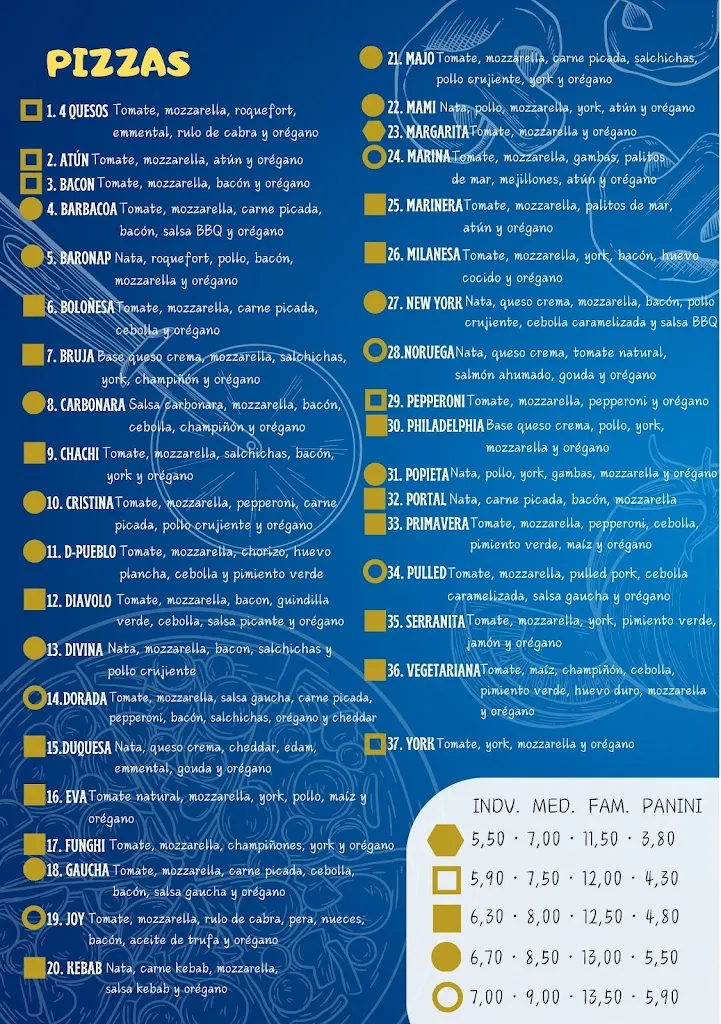 Menu_La Pizzeria Gourmet_Fernán-Núñez_image_3