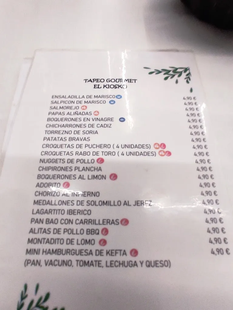 Menu_Bar-Restaurante el Kiosko_Hornachuelos_image_1