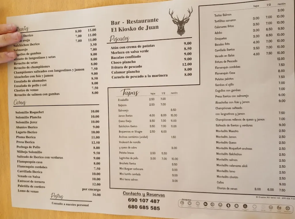 Menu_Bar-Restaurante el Kiosko_Hornachuelos_image_3