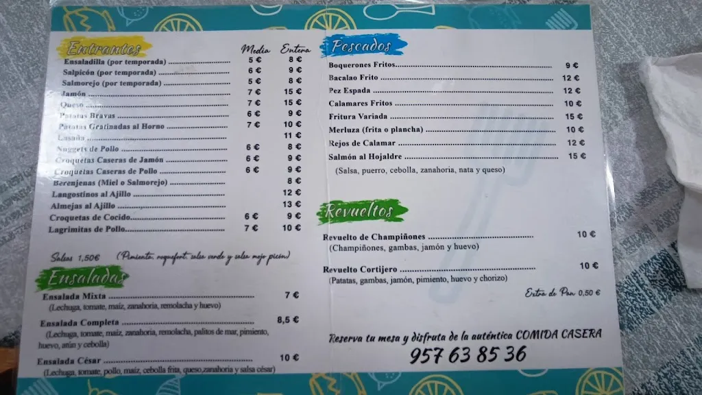 Menu_Bar Cafetería el Tejar_Fuente Palmera_image_2