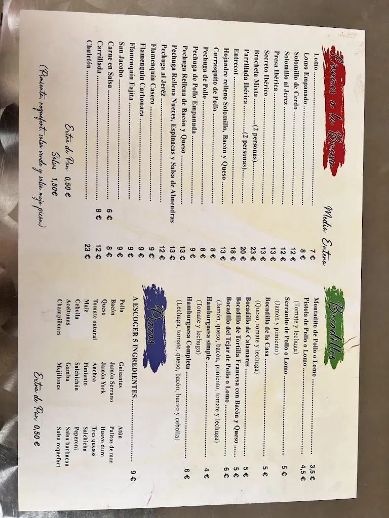 Menu_Bar Cafetería el Tejar_Fuente Palmera_image_3