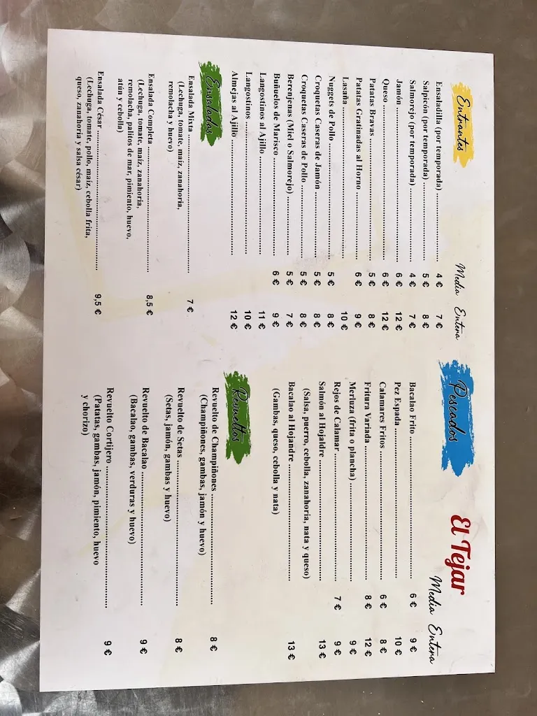 Menu_Bar Cafetería el Tejar_Fuente Palmera_image_4