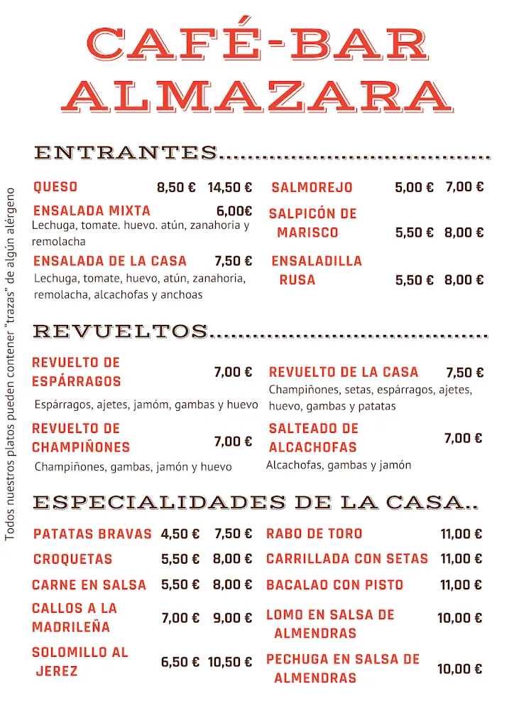 Menu_Café-Bar Almazara_Fuente Palmera_immagine_1