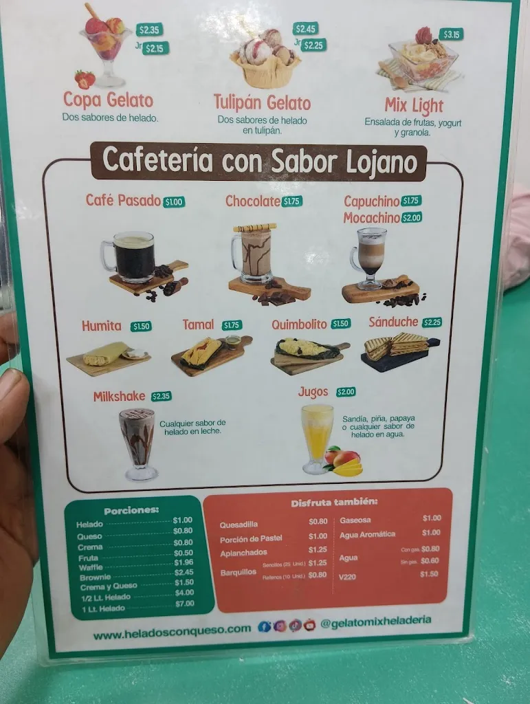 Menu_GelatoMix® Quito - Carcelén_Carcelén_image_1