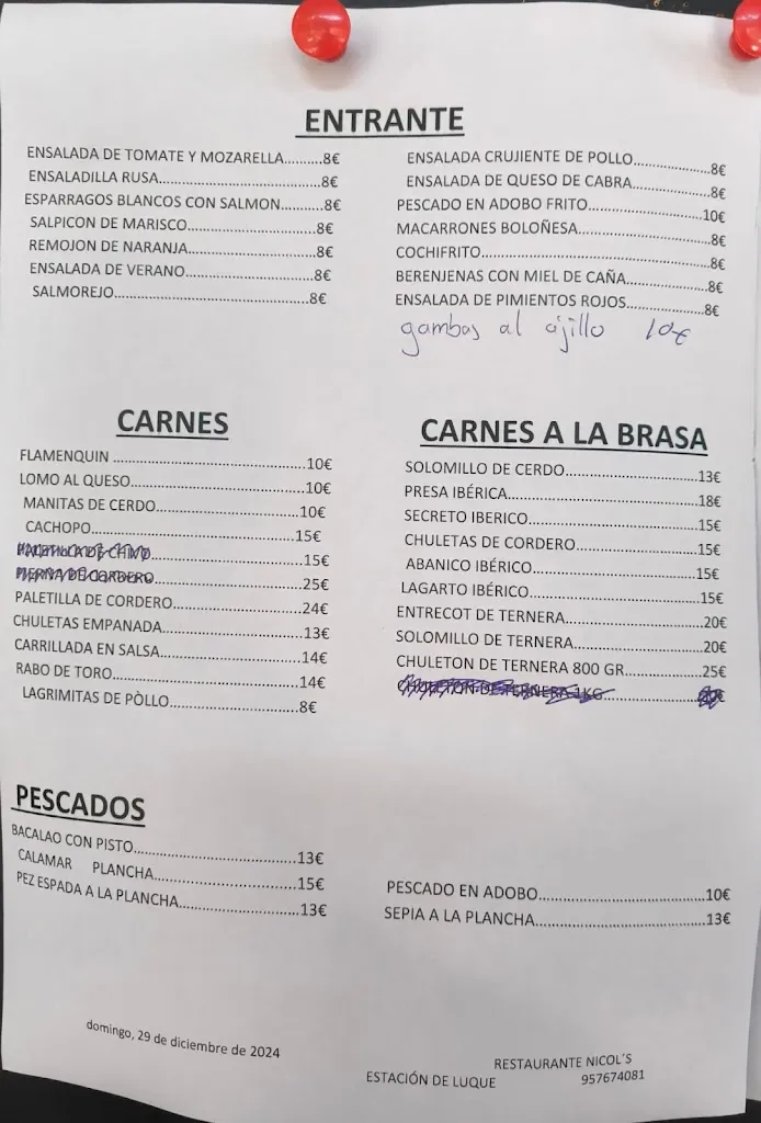 Menu_Restaurante de la Estacion de Luque_Luque_image_1