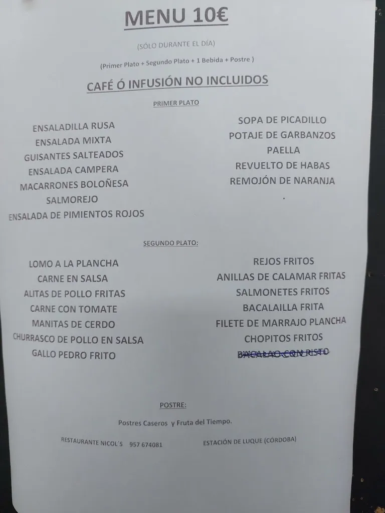 Menu_Hostal Restaurante Nicol's_Luque_image_3