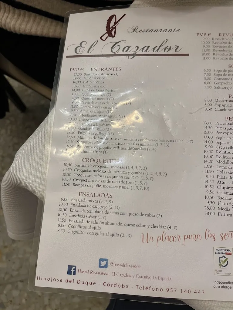 Menu_Hostal Restaurante El Cazador_Hinojosa del Duque_image_4