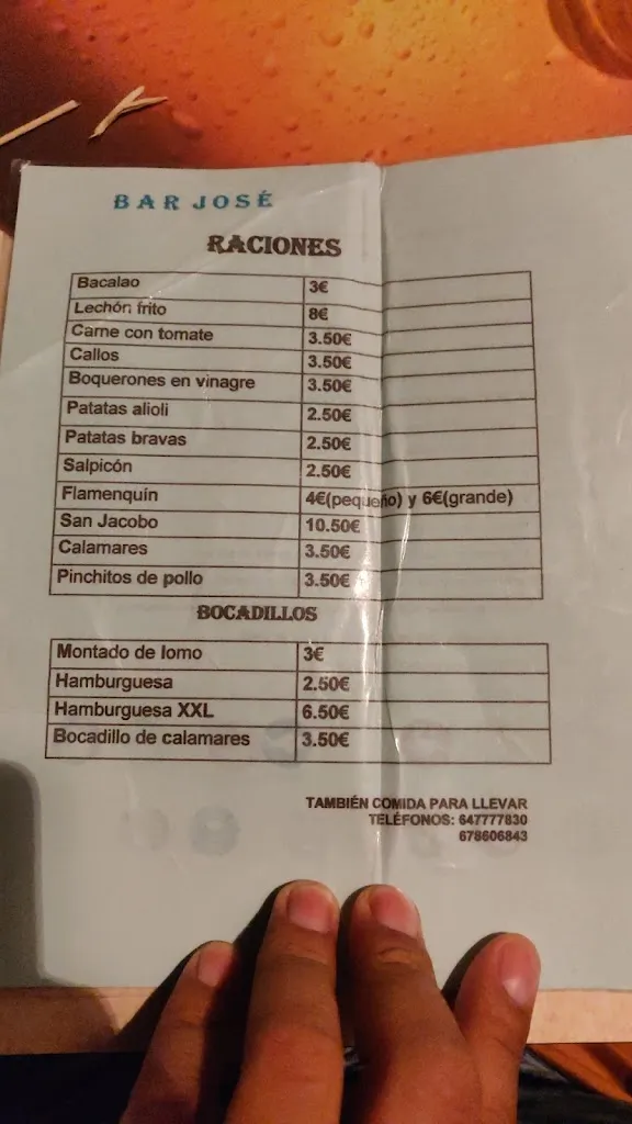 Menu_Bar José_Hinojosa del Duque_image_2