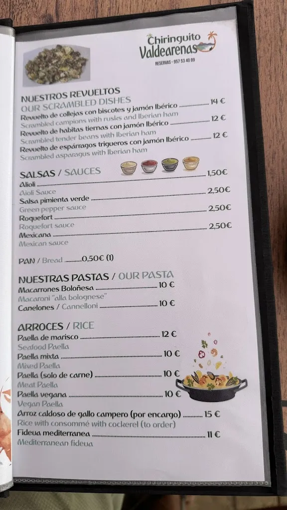 Menu_Restaurante Chiringuito Valdearenas_Iznájar_image_2