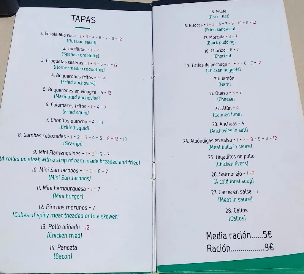 Menu_Nuevo bar marcianos_Iznájar_image_1