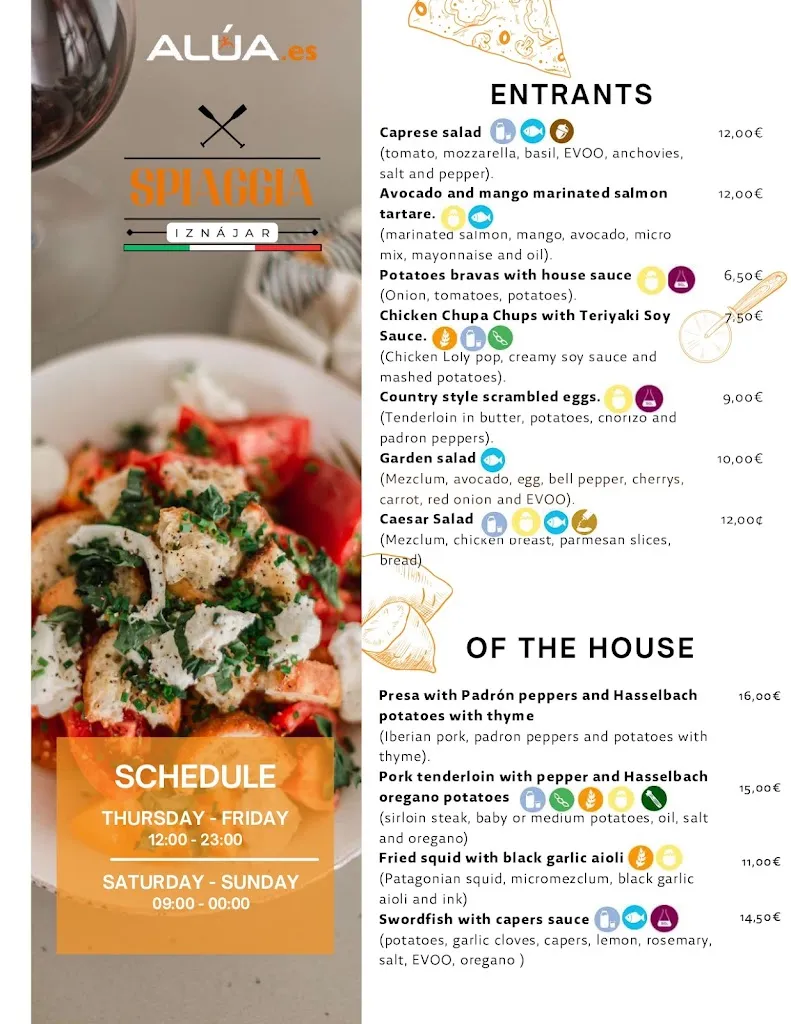 Menu_Spiaggia Iznájar - Restaurante Camping Valdearenas_Iznájar_image_2