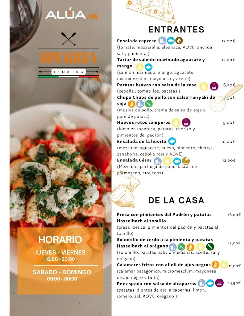 Menu_Spiaggia Iznájar - Restaurante Camping Valdearenas_Iznájar_image_3