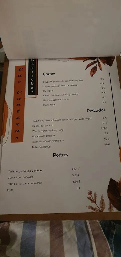 Menu_Las canteras café & copas_Iznájar_image_2