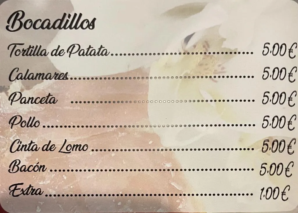 Menu_Bar Restaurante Córdoba_Guadalcázar_image_4