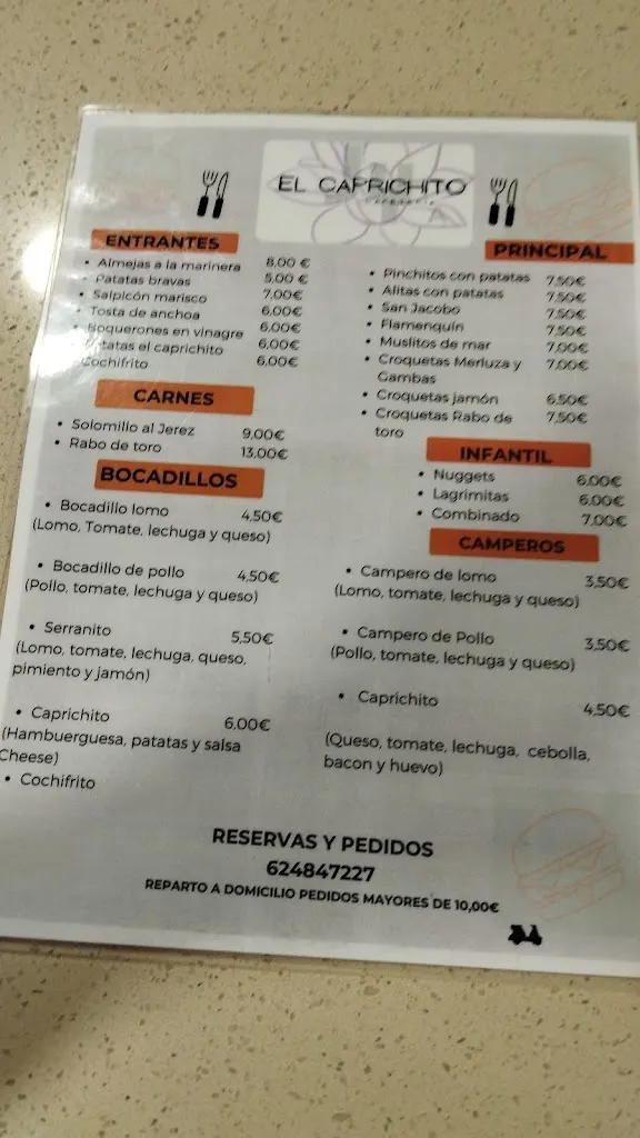 Menu_Cafetería El Caprichito_Guadalcázar_image_1