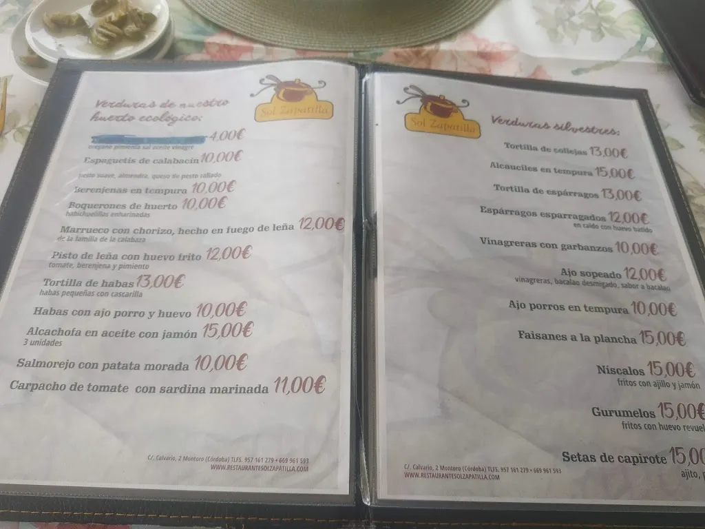 Menu_Restaurante Sol Zapatilla_Montoro_immagine_1