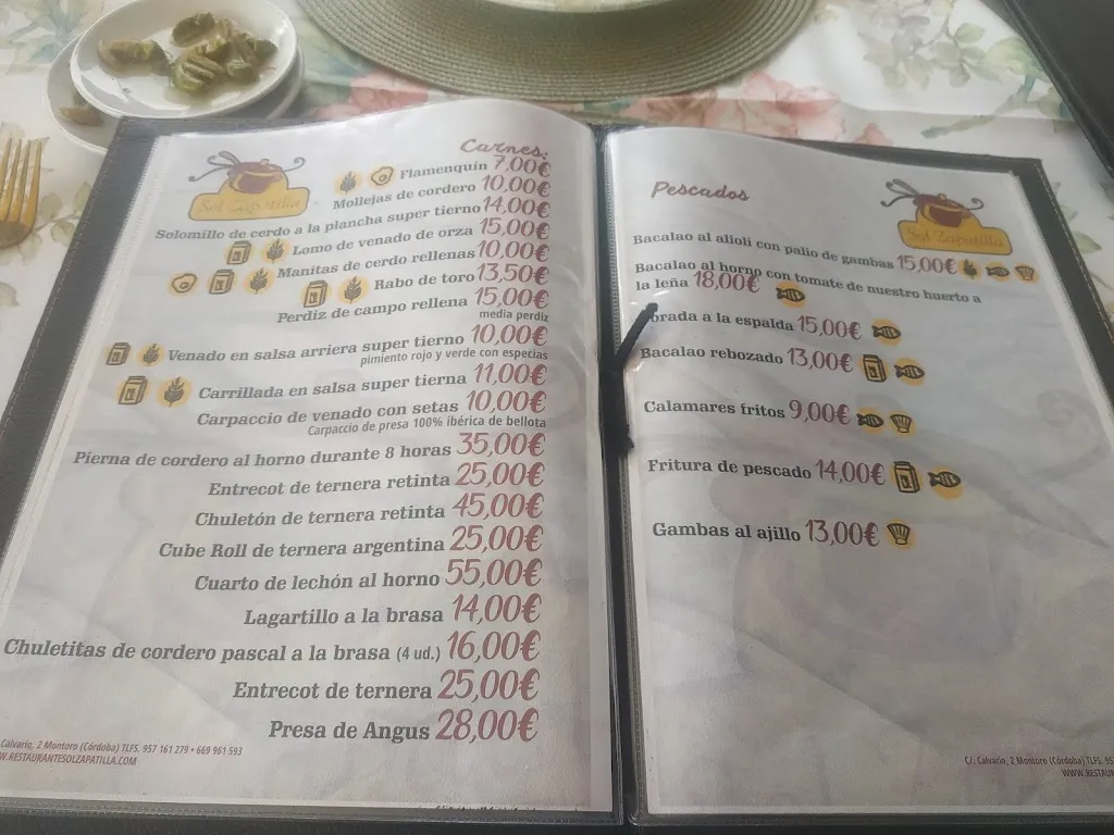 Menu_Restaurante Sol Zapatilla_Montoro_immagine_2