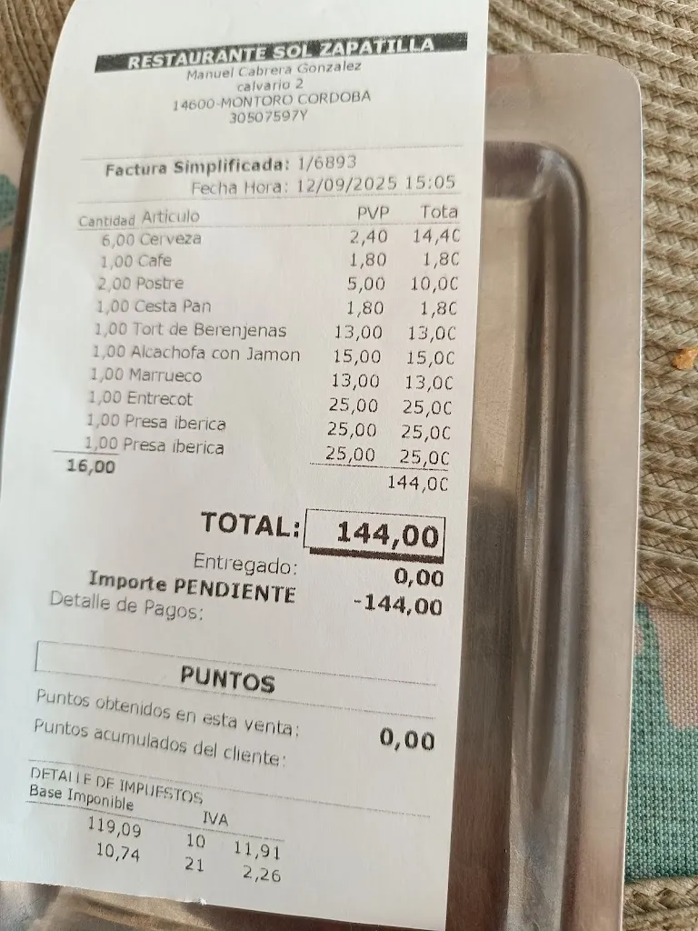 Tomas Gonzalez Garcia_Restaurante Sol Zapatilla_Montoro_recensione