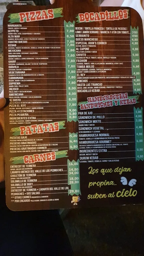 Menu_Restaurante John's Corner_Montoro_image_1