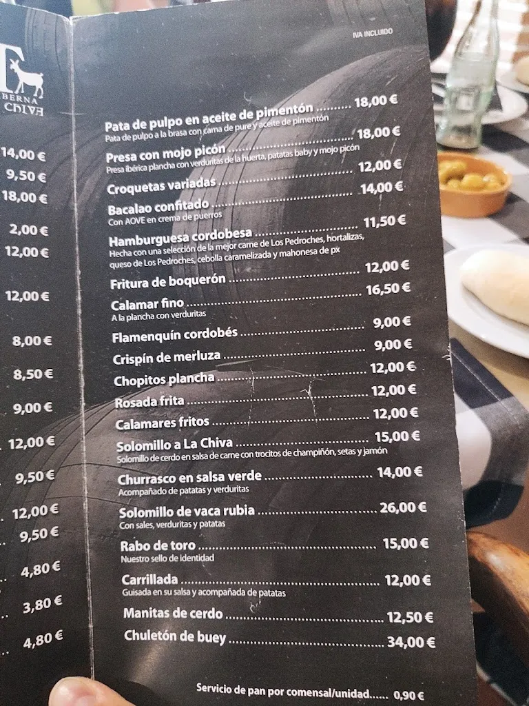 Menu_RESTAURANTE-TABERNA LA CHIVA_Montilla_image_1