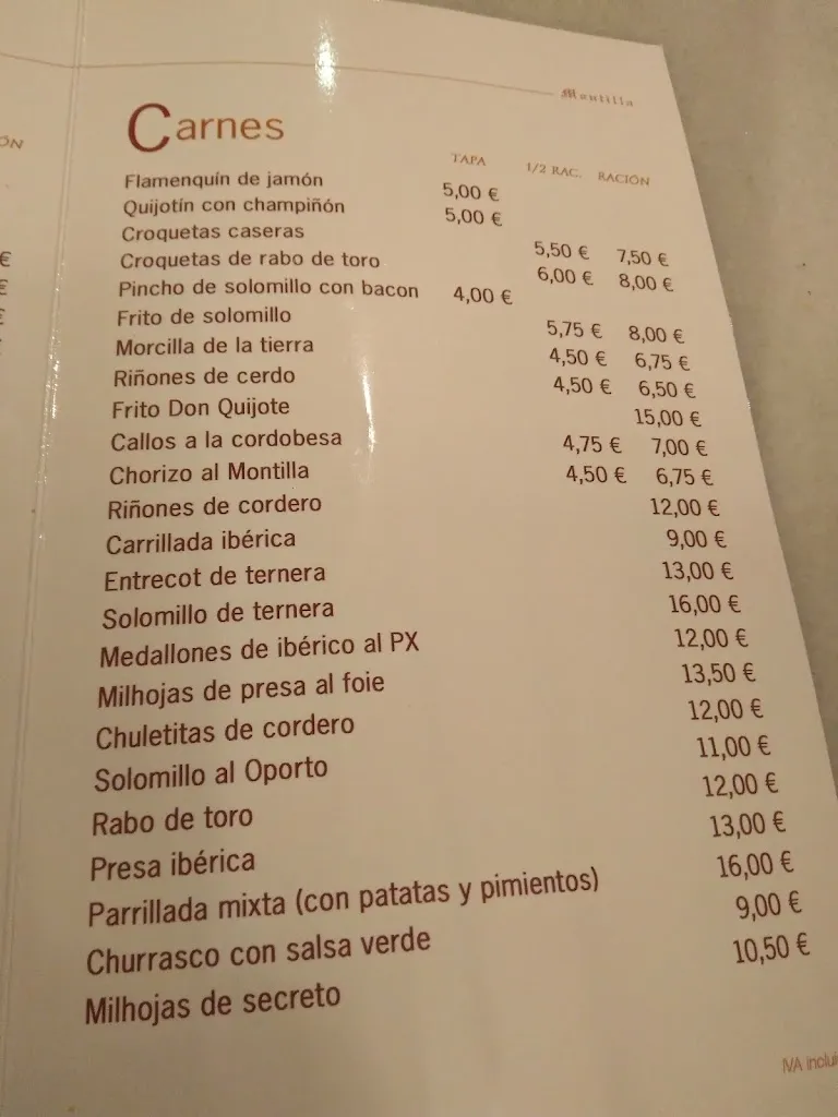 Menu_Restaurante Don Quijote_Montilla_image_2