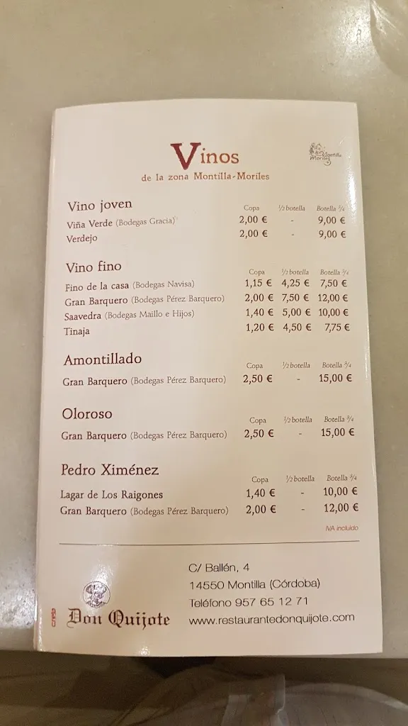 Menu_Restaurante Don Quijote_Montilla_image_3