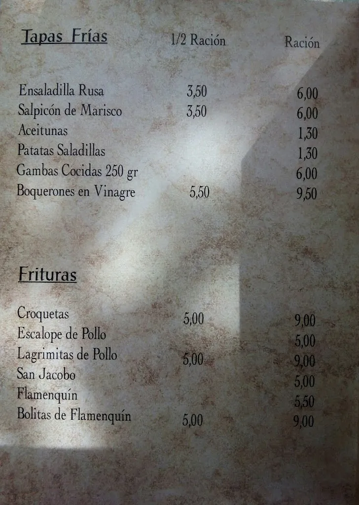 Menu_casa Don Manuel BAR/RESTAURANTE_Montilla_image_1