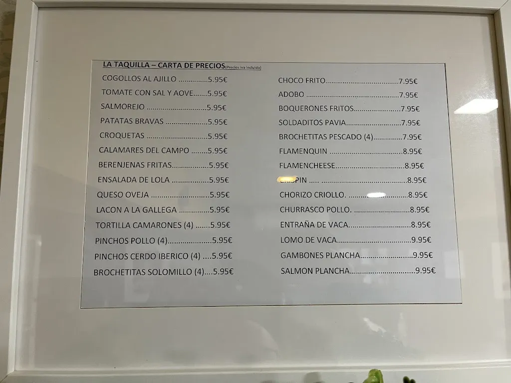 Menu_La Taquilla -BAR_Montilla_image_1