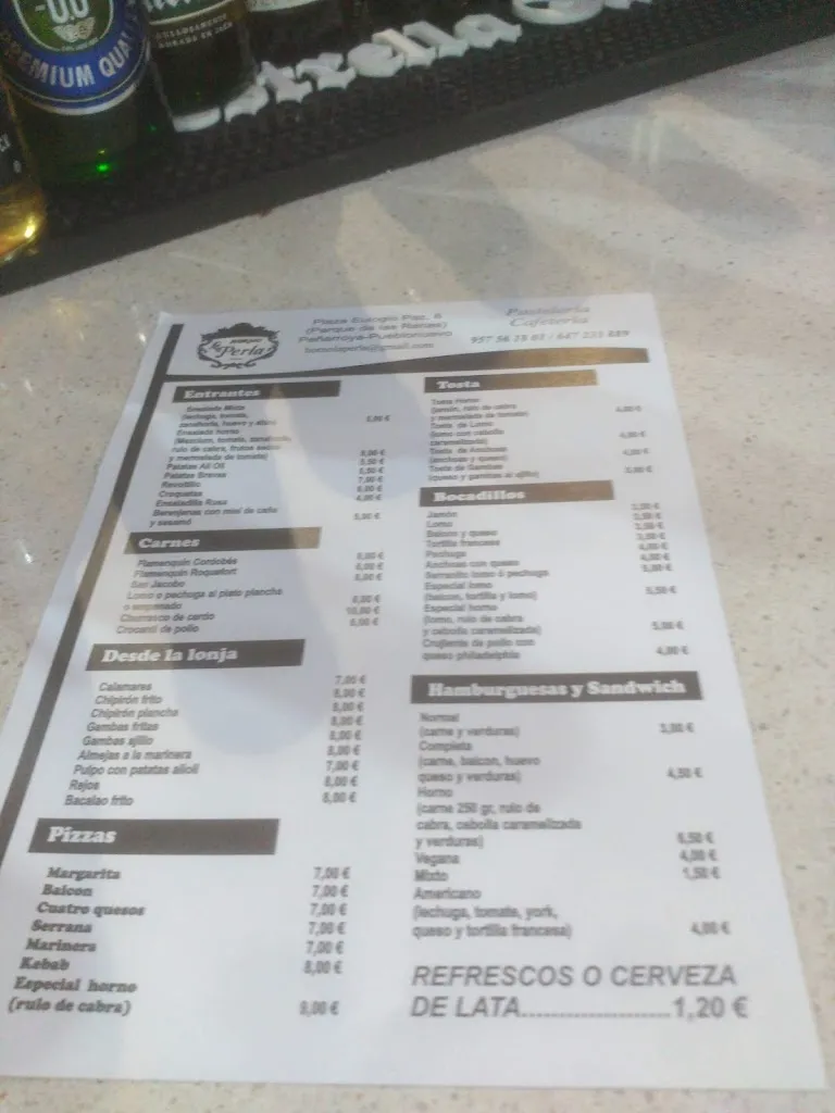 Menu_Cafeteria LA PERLA_Peñarroya-Pueblonuevo_image_2