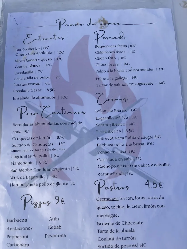 Menu_Pomme de Comer_San Sebastián de los Ballesteros_image_1