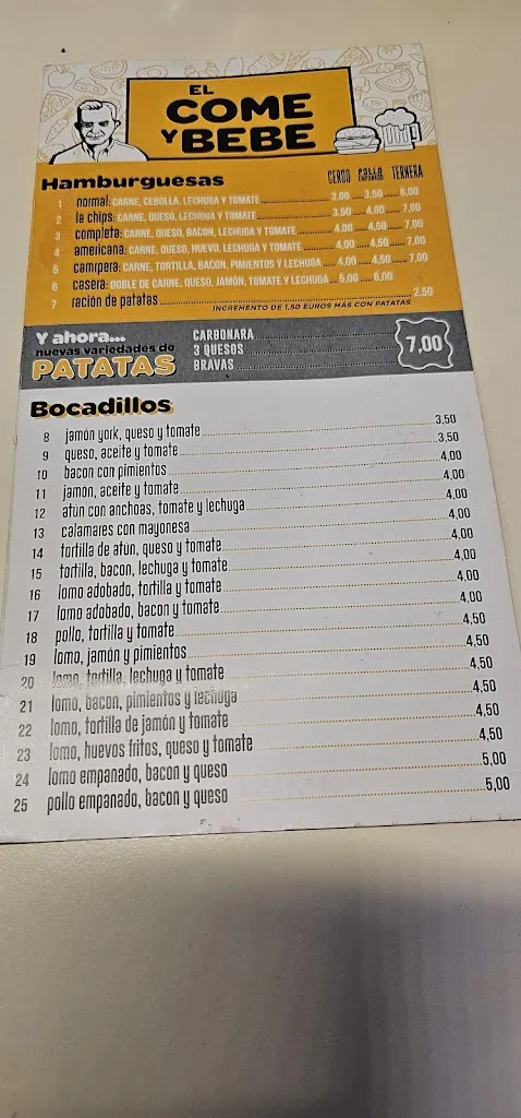 Menü_Restaurante El Come y Bebe_Pozoblanco_Bild_2